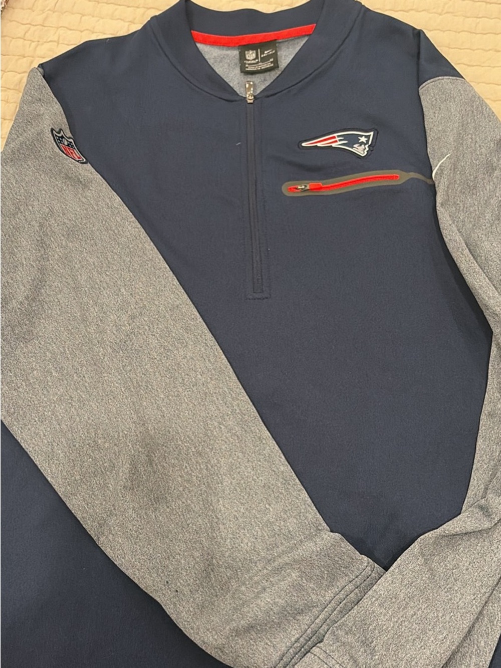 New England patriots XL Quarter-Zip Pullover NIKE